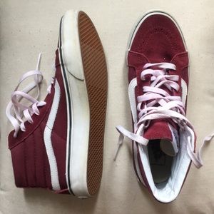 maroon high top vans